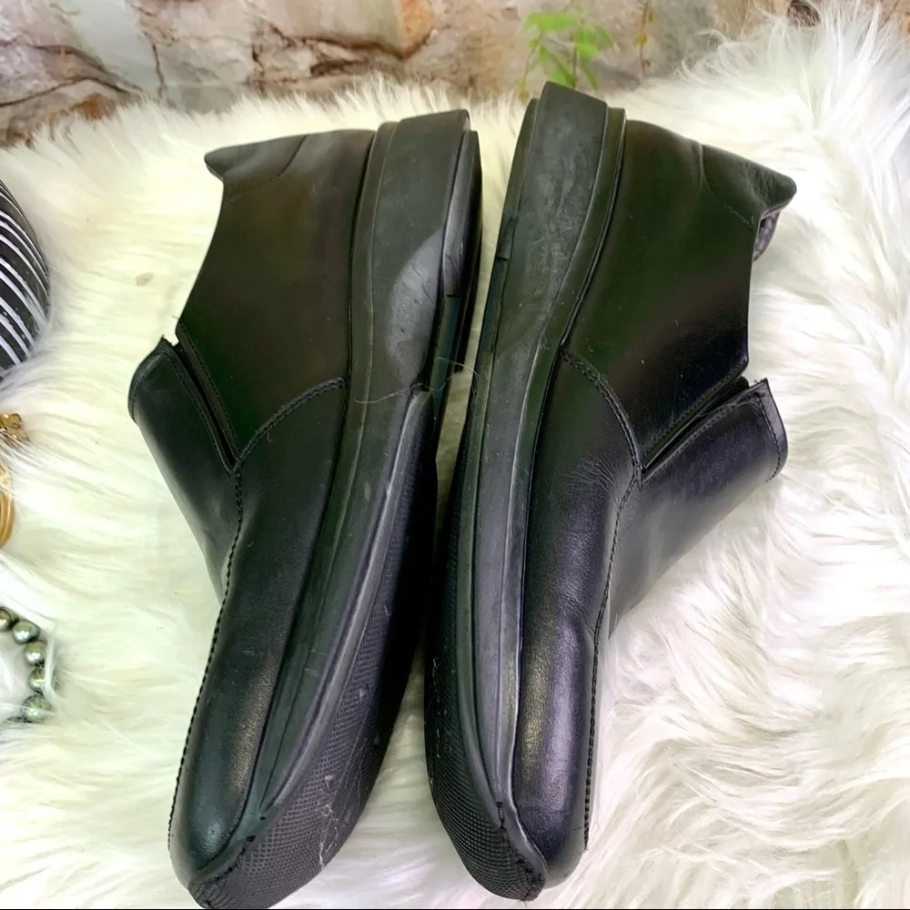 TO BOOT NEW YORK ADAM DERRICK Men's Black Leather Italian Slip-Ons, 7.5/40 EU